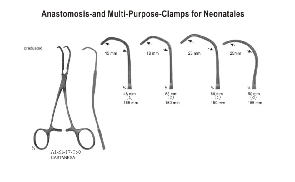 Castanesa neonatal clamp